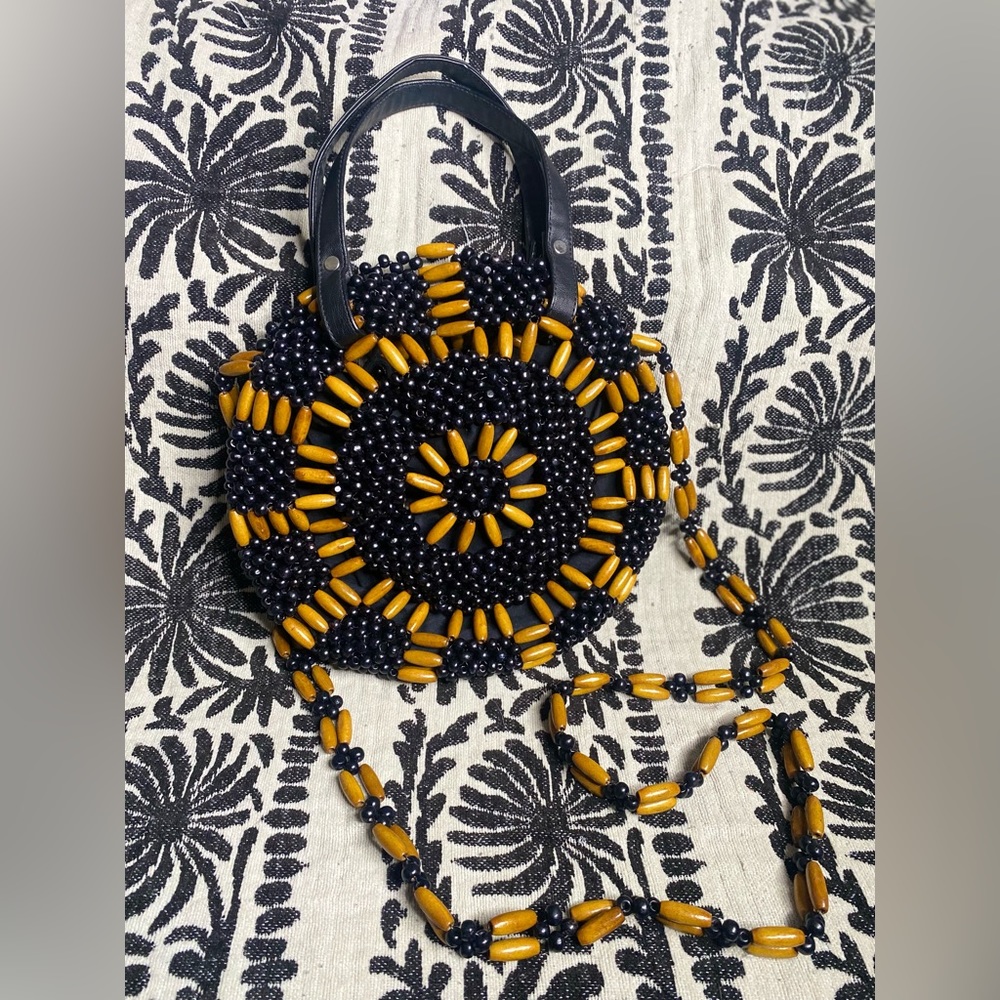70’s vintage bead bag